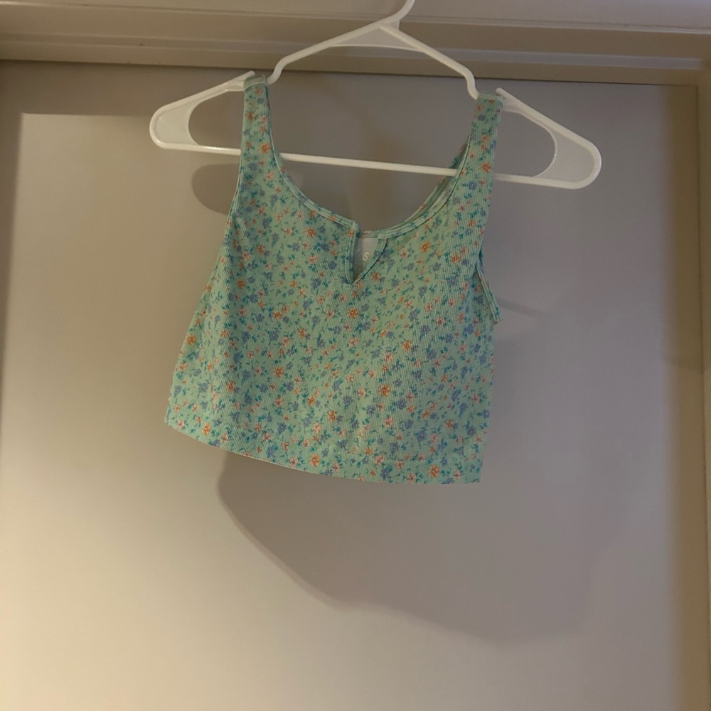 Floral Print Women's Crop Top